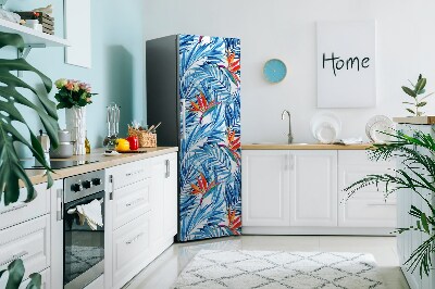 Decoration fridge cover Blue paradise