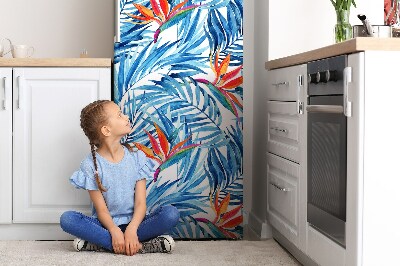 Decoration fridge cover Blue paradise