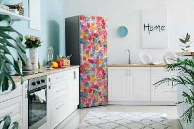 Magnetic fridge cover Colorful bubbles