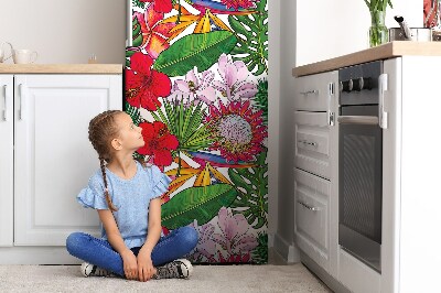 Magnetic fridge cover Colorful flowers