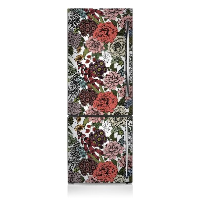 Magnetic fridge cover Autumn flowers