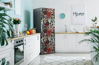 Magnetic fridge cover Autumn flowers