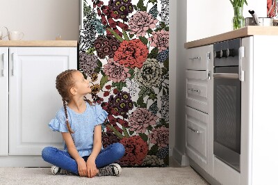 Magnetic fridge cover Autumn flowers