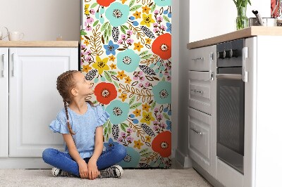 Decoration fridge cover Meadow flowers