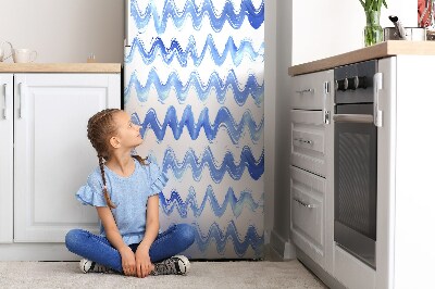 Magnetic fridge cover Watercolor waves