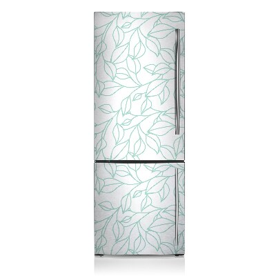 Decoration fridge cover Sketched flowers