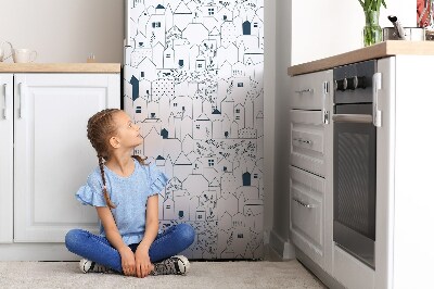 Magnetic fridge cover Houses