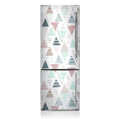 Decoration fridge cover Drawn triangles