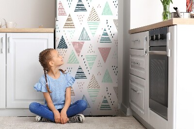 Decoration fridge cover Drawn triangles