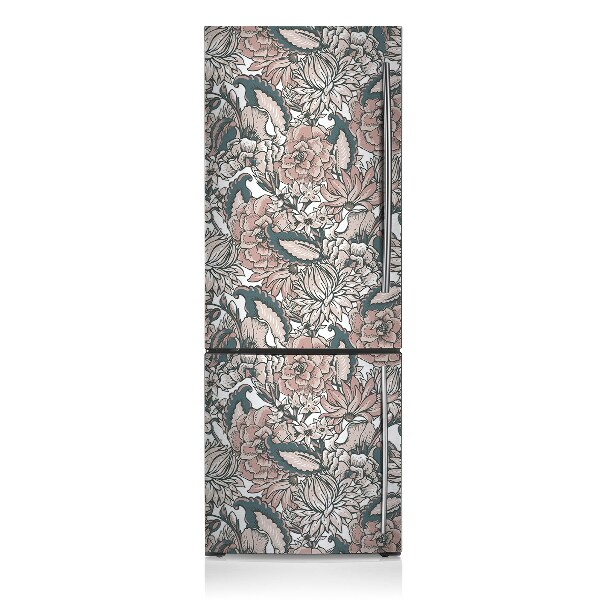 Decoration fridge cover Pink flowers