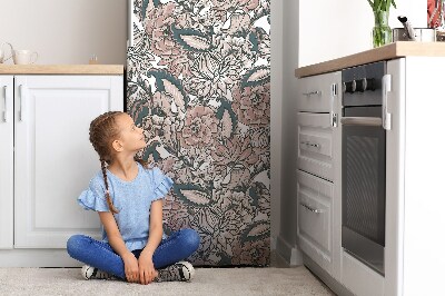 Decoration fridge cover Pink flowers