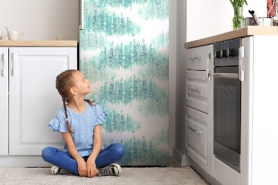 Magnetic fridge cover Painted forest