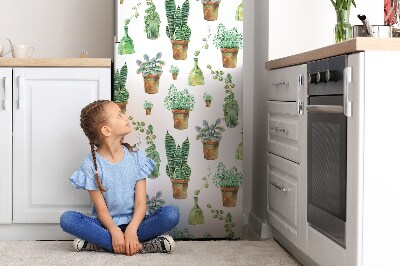 Decoration fridge cover Painted cactus