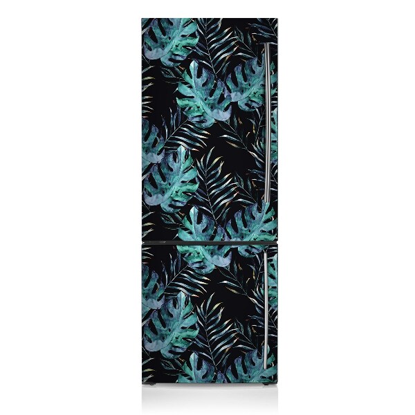 Magnetic fridge cover Dark leaves