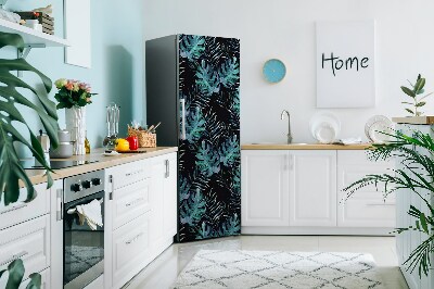 Magnetic fridge cover Dark leaves