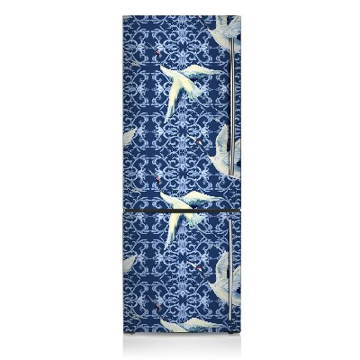 Magnetic fridge cover Chinese cranes