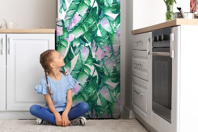 Magnetic fridge cover Pastel leaves