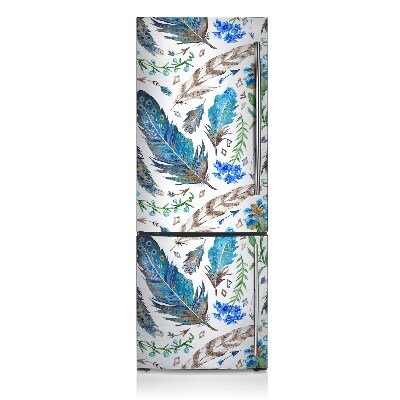 Decoration fridge cover Bird feathers