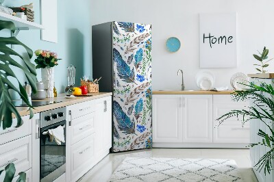 Decoration fridge cover Bird feathers