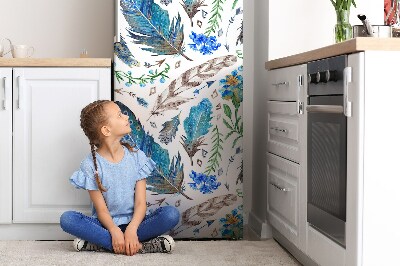 Decoration fridge cover Bird feathers