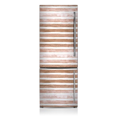 Decoration fridge cover Brown stripes