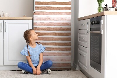 Decoration fridge cover Brown stripes