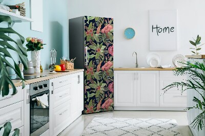 Magnetic fridge cover Parrot in the jungle