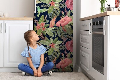 Magnetic fridge cover Parrot in the jungle