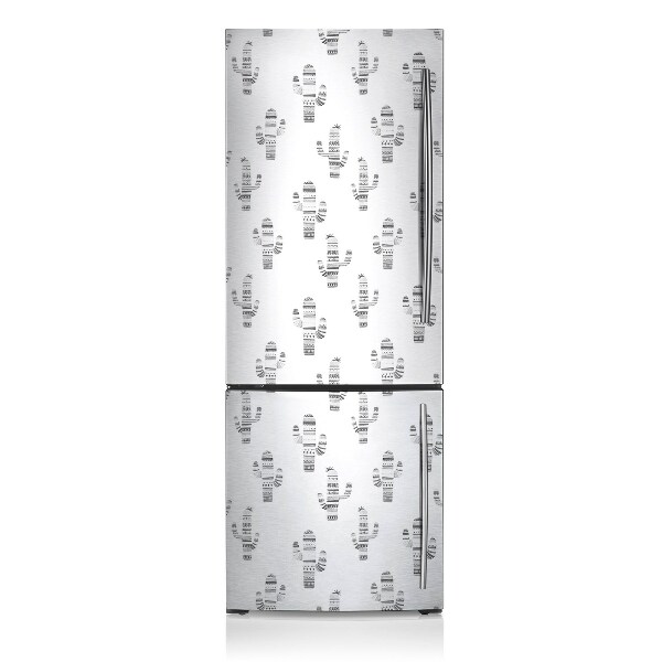 Decoration fridge cover Black and white cacti