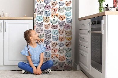 Magnetic fridge cover Watercolor cats