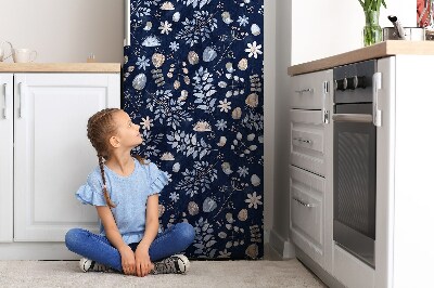 Magnetic fridge cover Scandinavian leaves