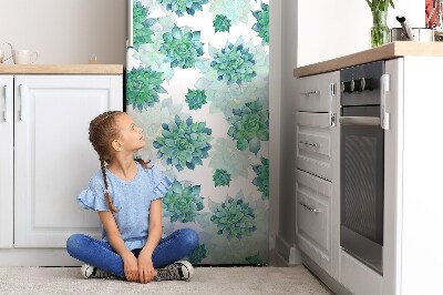 Decoration fridge cover Colorful succulents