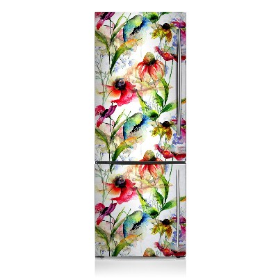 Decoration fridge cover Colorful flowers