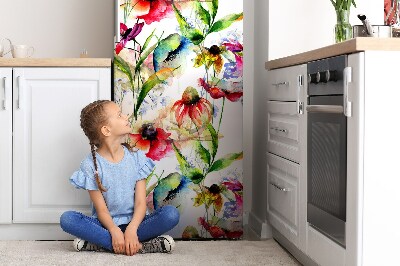 Decoration fridge cover Colorful flowers