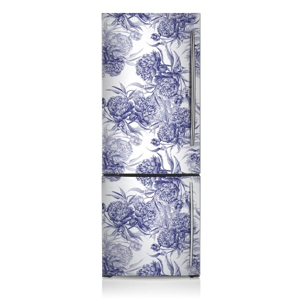 Decoration fridge cover Purple peonies