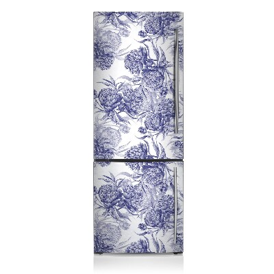 Decoration fridge cover Purple peonies