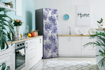 Decoration fridge cover Purple peonies