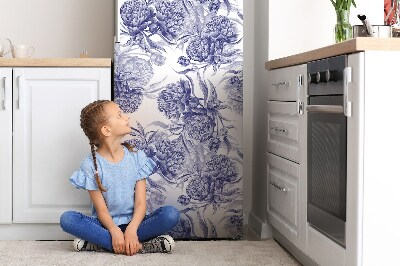 Decoration fridge cover Purple peonies