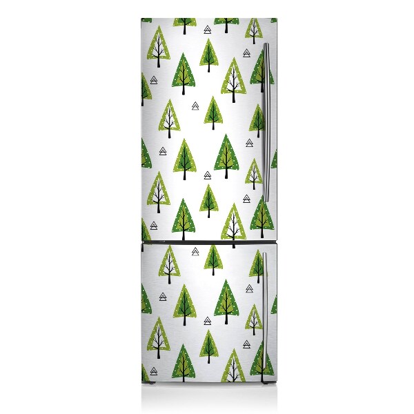 Magnetic fridge cover Triangular trees