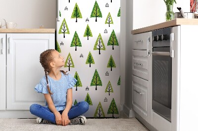 Magnetic fridge cover Triangular trees