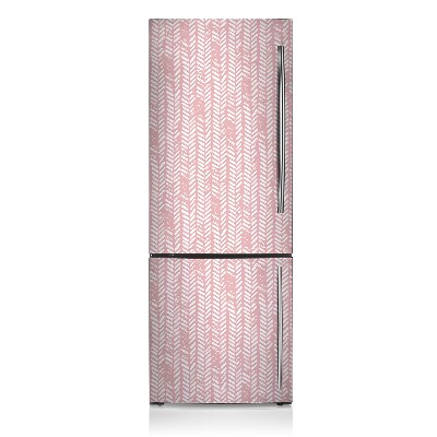 Magnetic fridge cover Pink herringbone