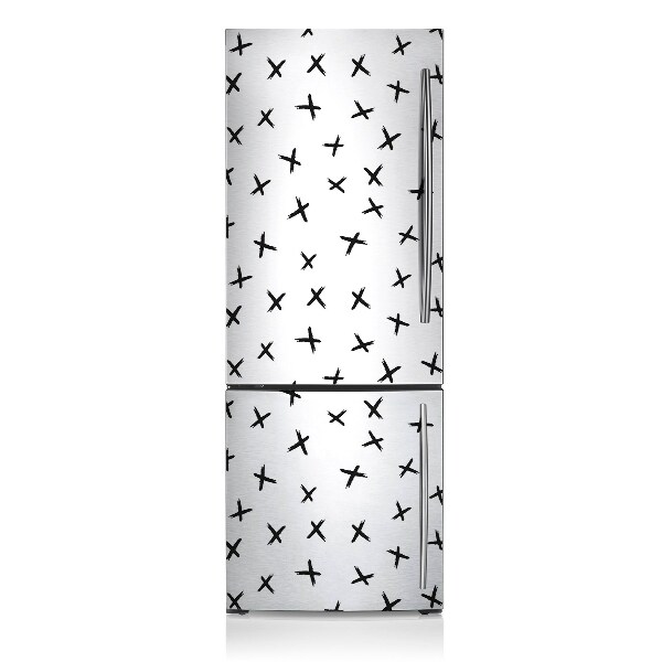 Magnetic fridge cover Drawn crosses