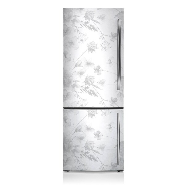 Decoration fridge cover Gray flowers