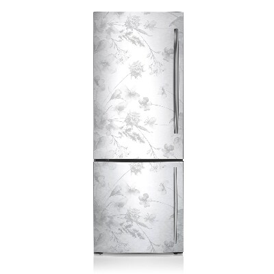 Decoration fridge cover Gray flowers