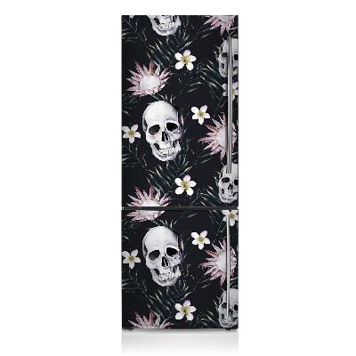 Magnetic fridge cover Skulls and leaves