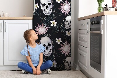 Magnetic fridge cover Skulls and leaves