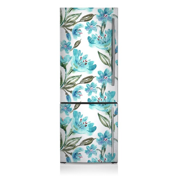 Decoration fridge cover Turquoise flowers