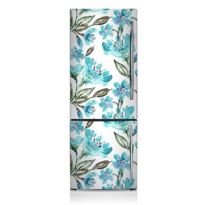 Decoration fridge cover Turquoise flowers