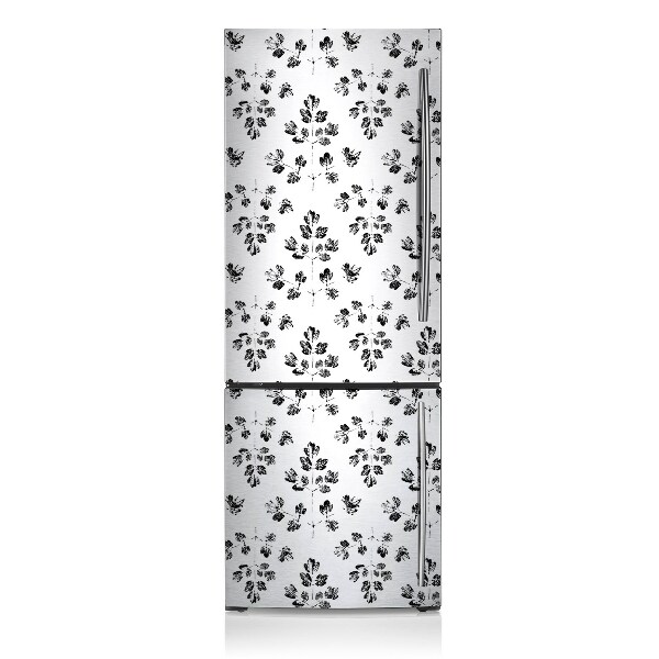 Magnetic fridge cover Black and white pattern