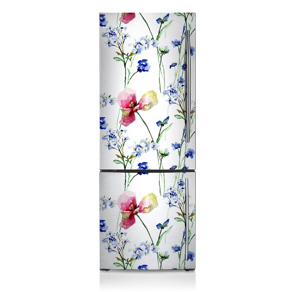 Decoration fridge cover Painted flowers